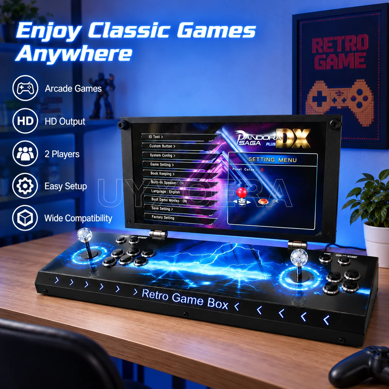 17,5-calowy retro system do gi – Gaming Console Display Case recenzja i cena